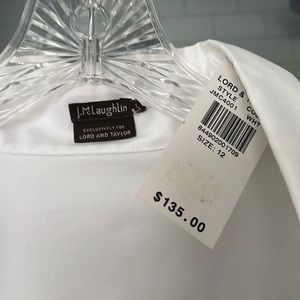 J. McLaughlin White Button Down Shirt